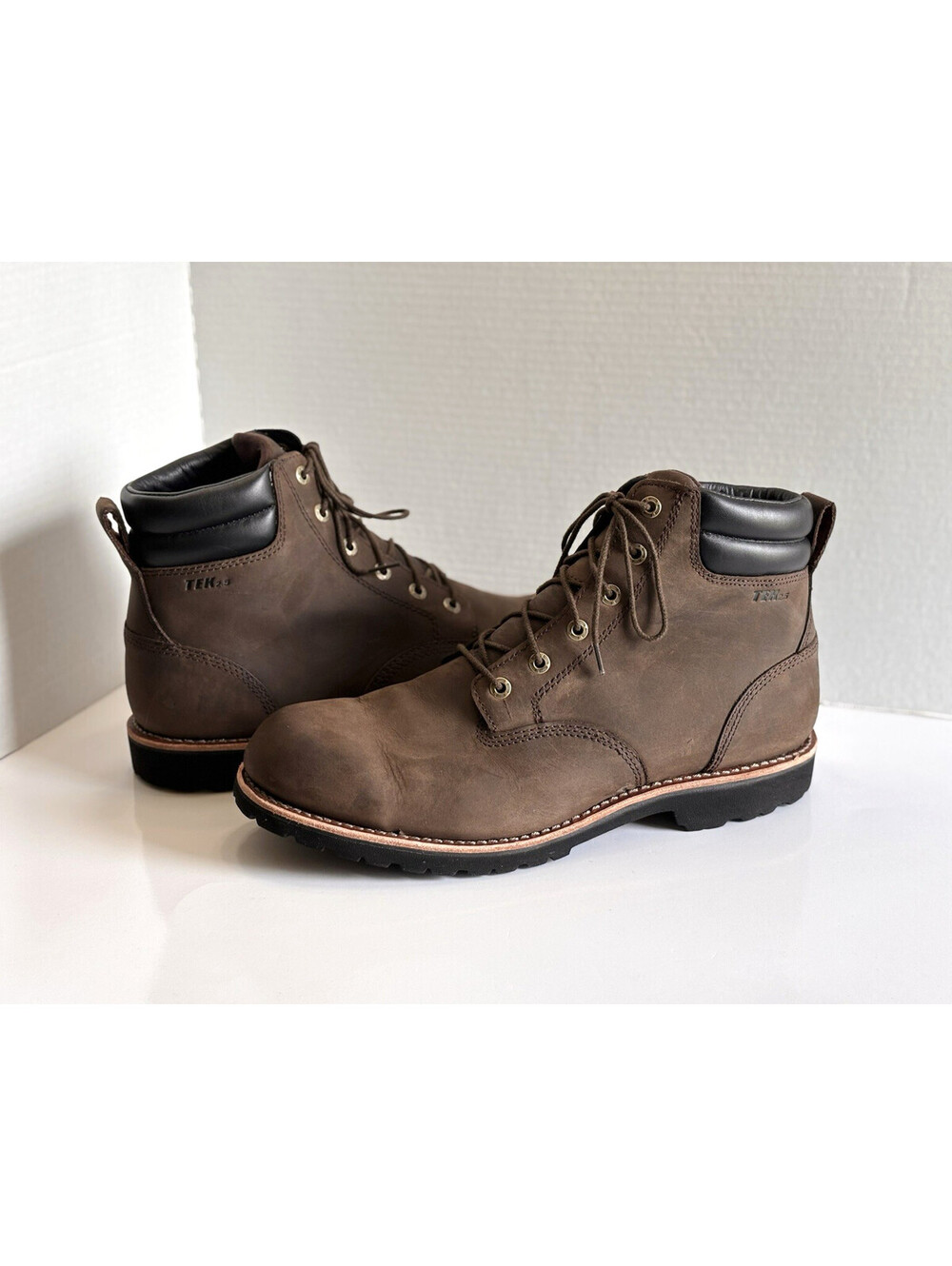 LL Bean Bucksport TEK 2.5 Boots Men's Size 13 M Brown Leather Plain Toe Vibram